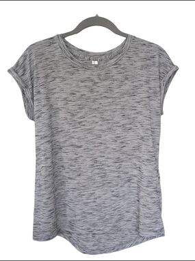 Y2K Kyodan Activewear Heathered Light Gray Short Sleeve Tee